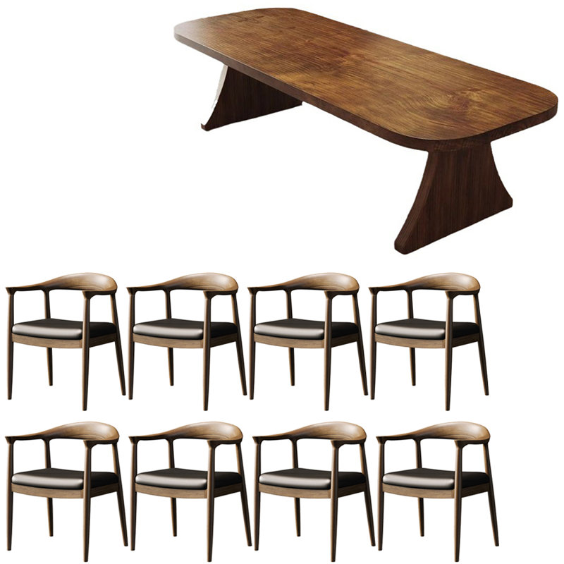 Brishher New Chinese style solid wood table set | Wayfair